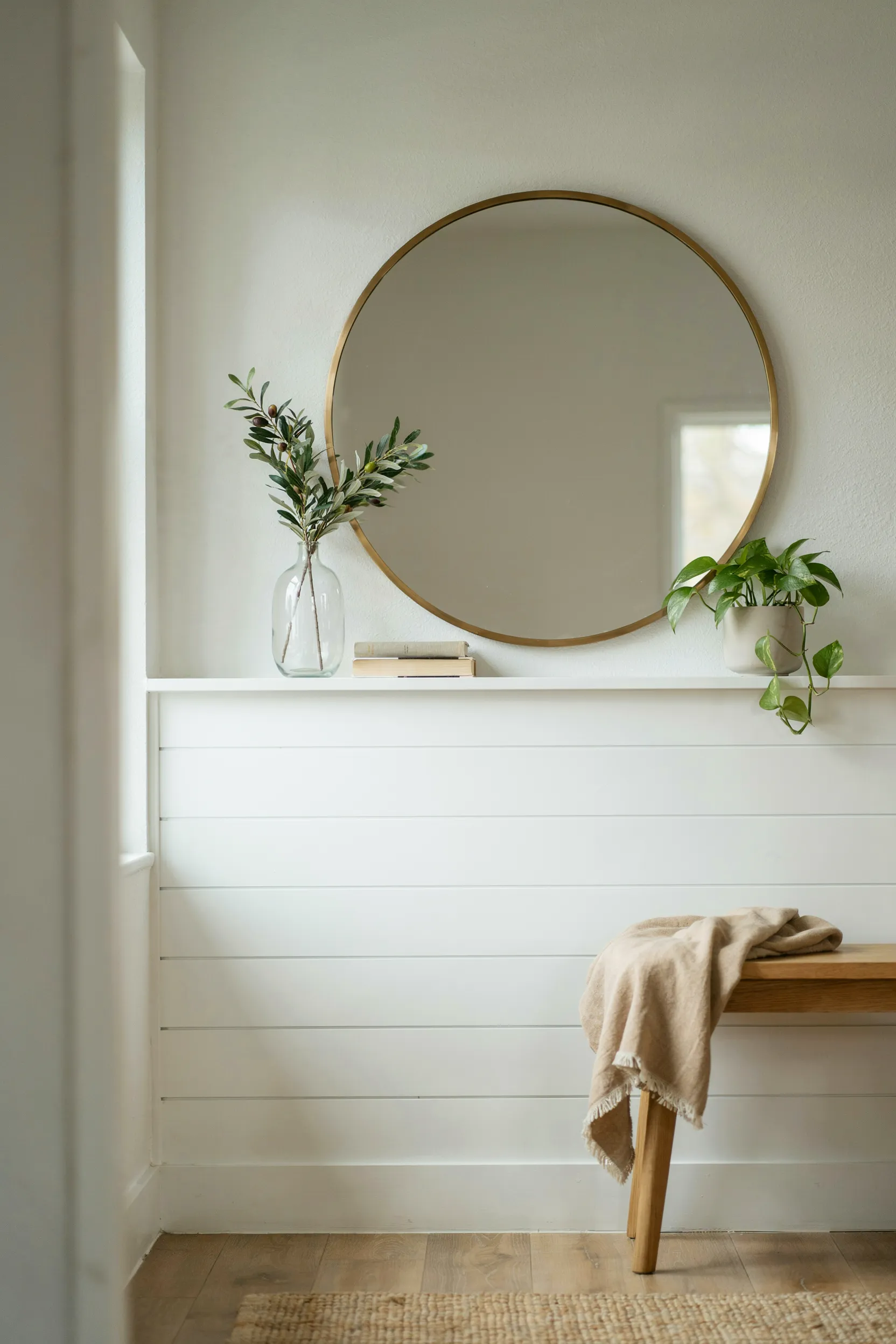 oversized round mirror