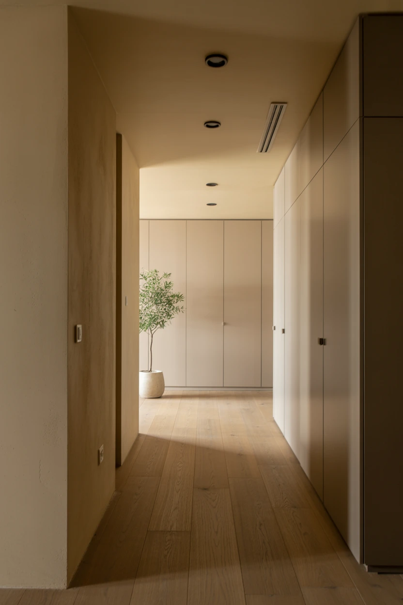 clutter free hallway corridor