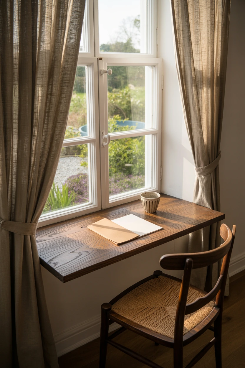 window sill writing surface