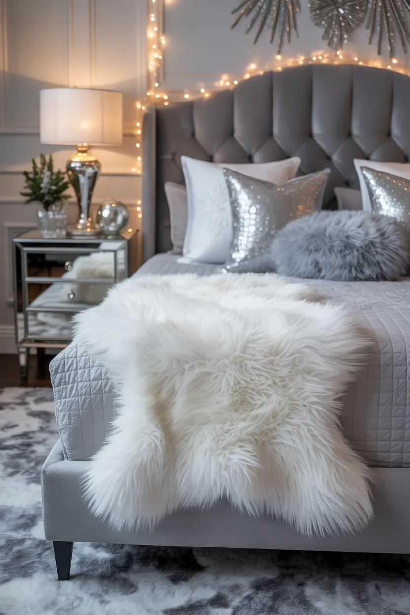 faux fur accents