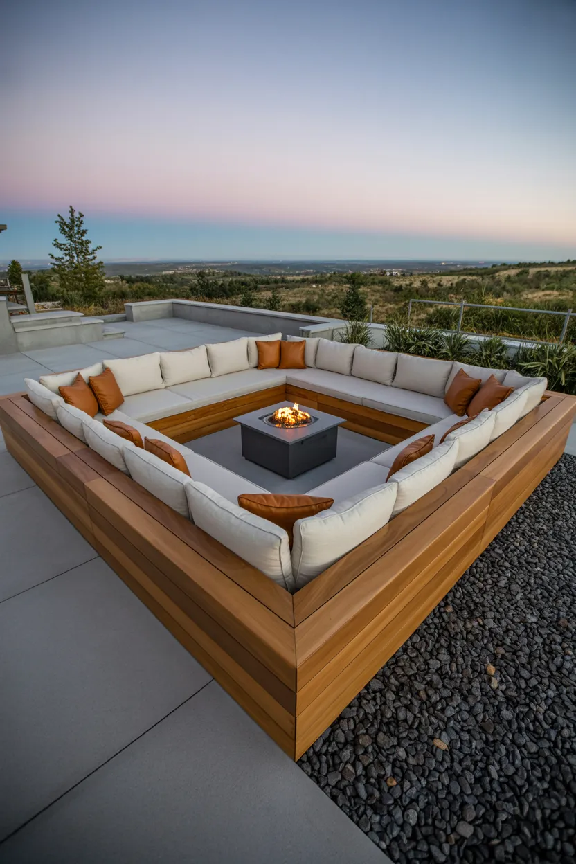 built-in bench seating