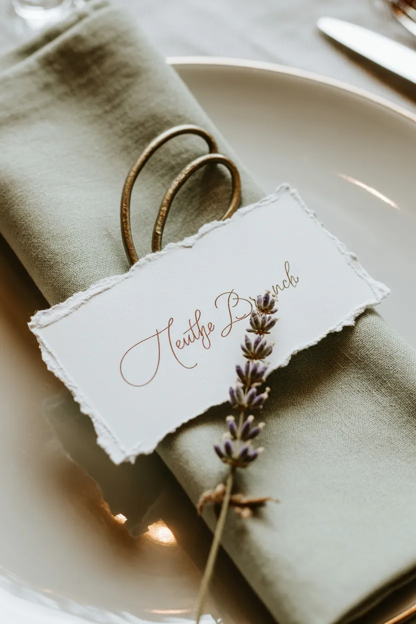 handwritten calligraphy place cards