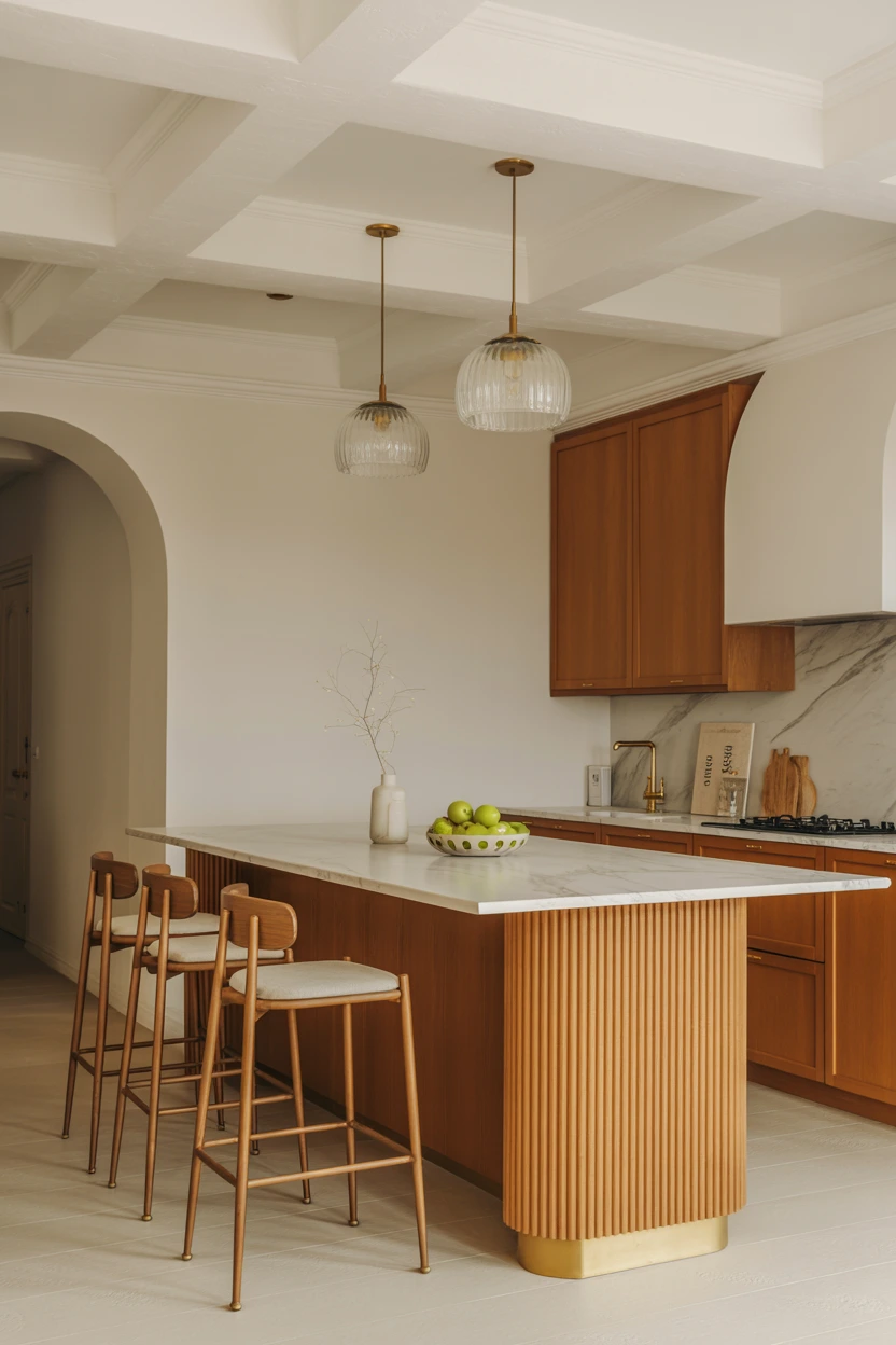 earthy kitchen island hub