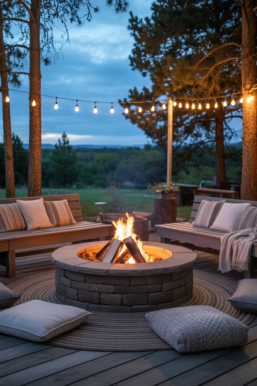 cozy firepit corner