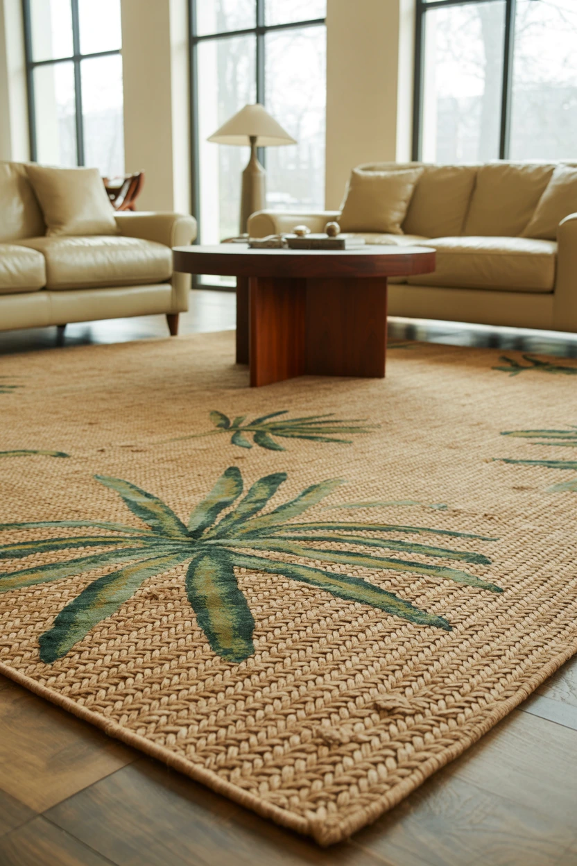 tropical leaf rugs