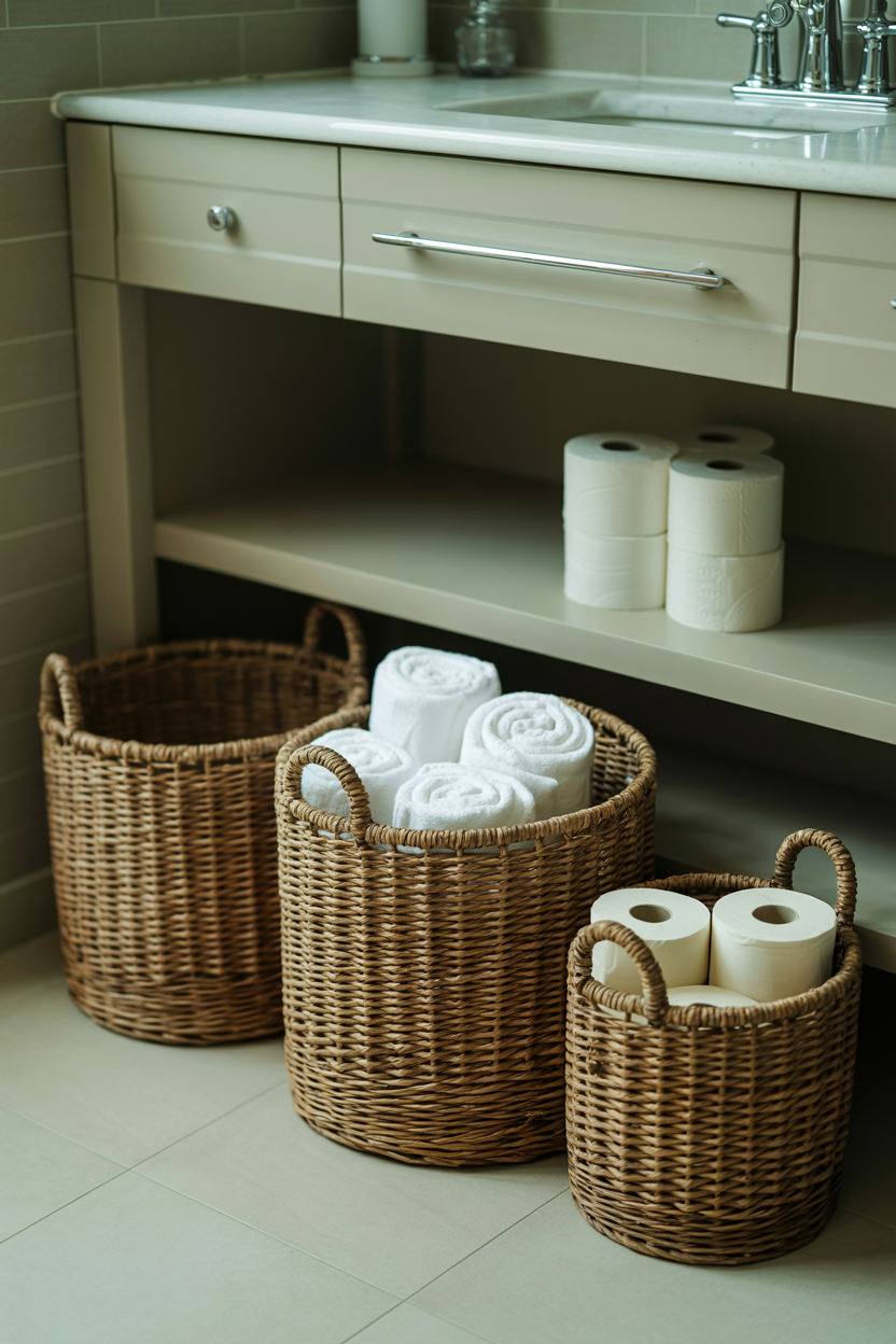 woven storage baskets
