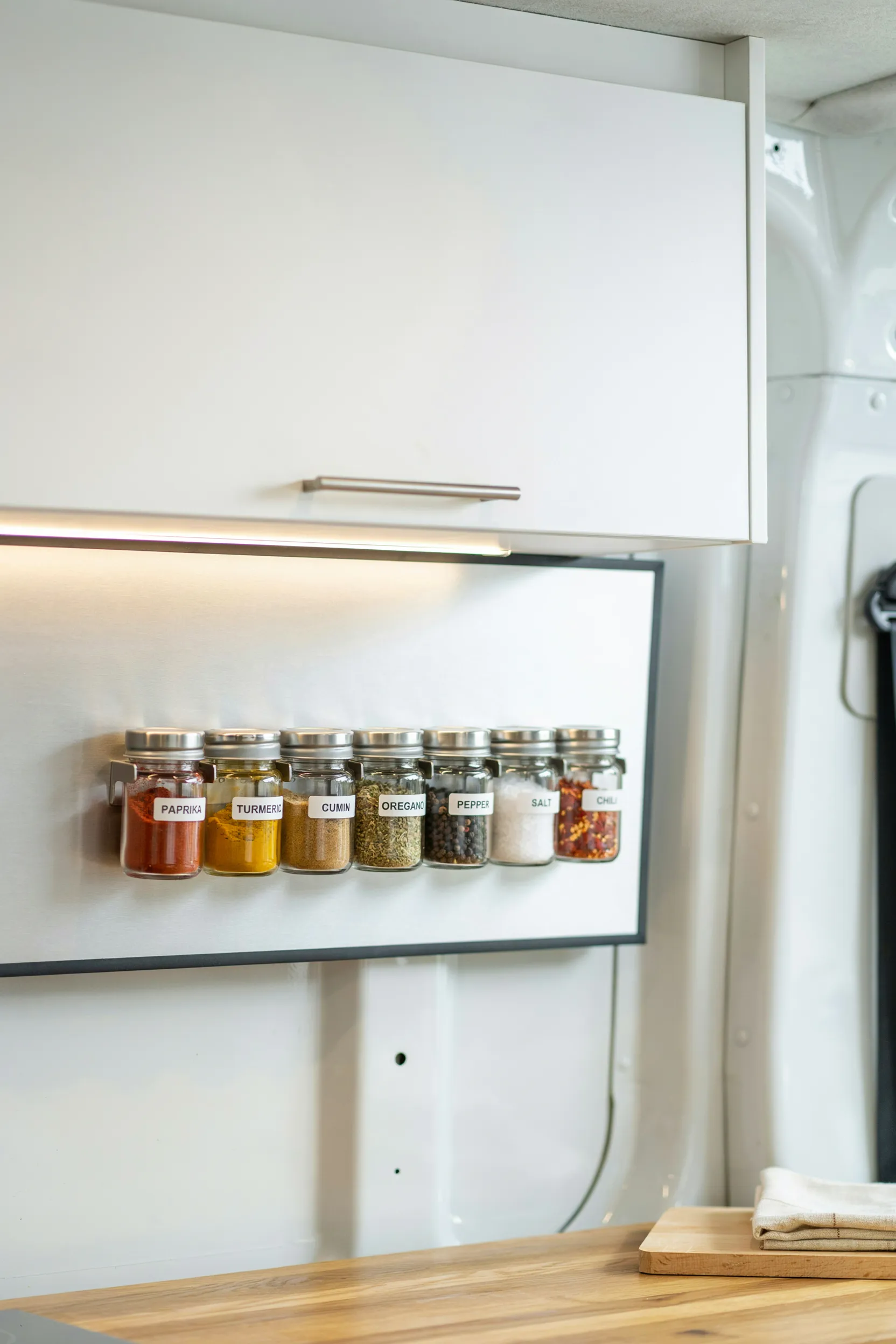 hidden magnetic spice racks