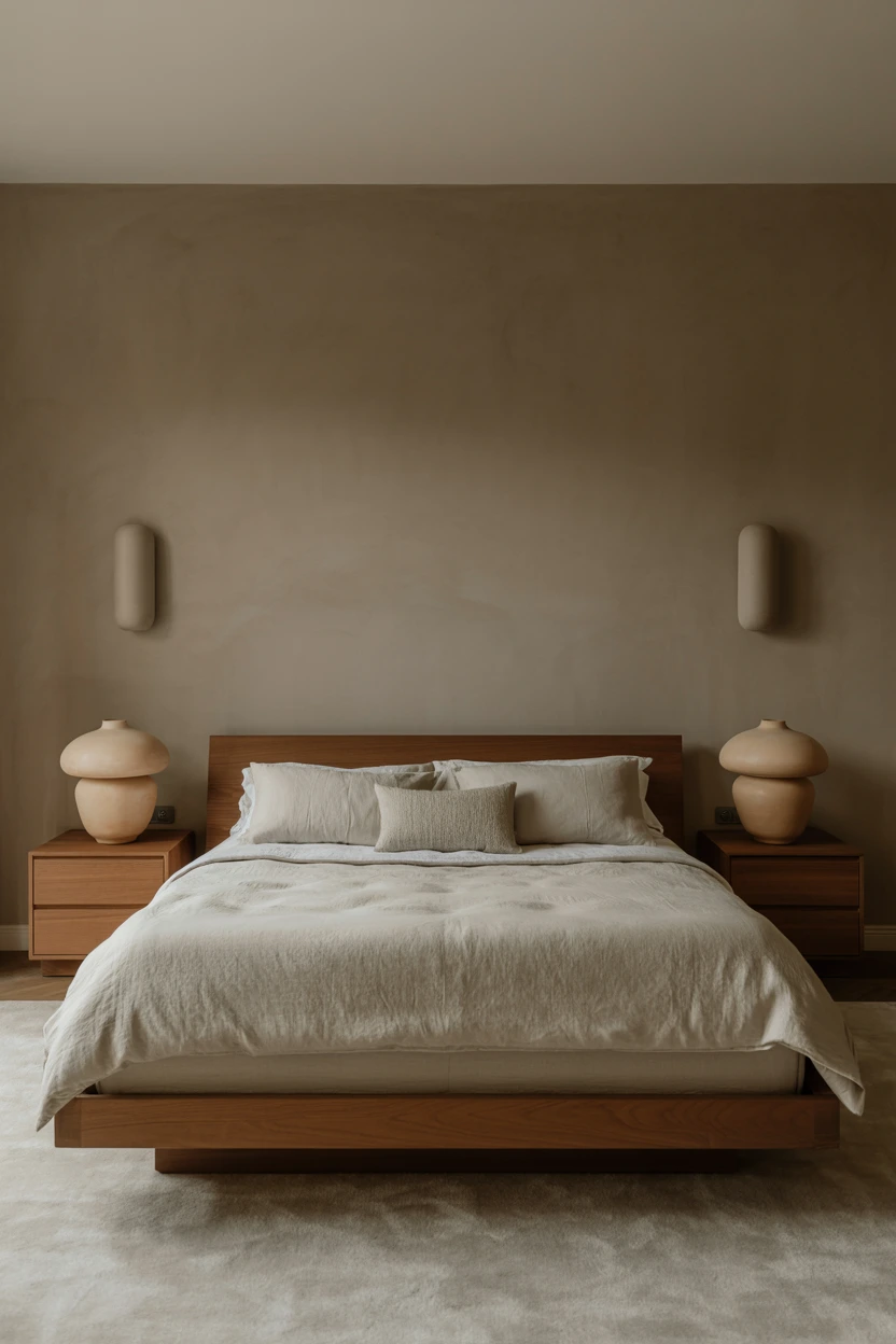 symmetrical nightstand wall framing