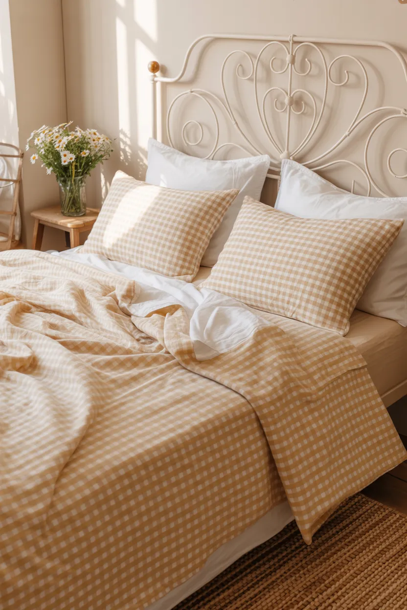 gingham cotton sheets