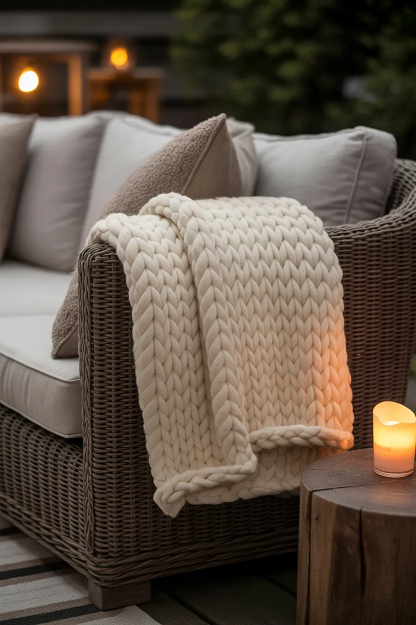 textured throw blankets