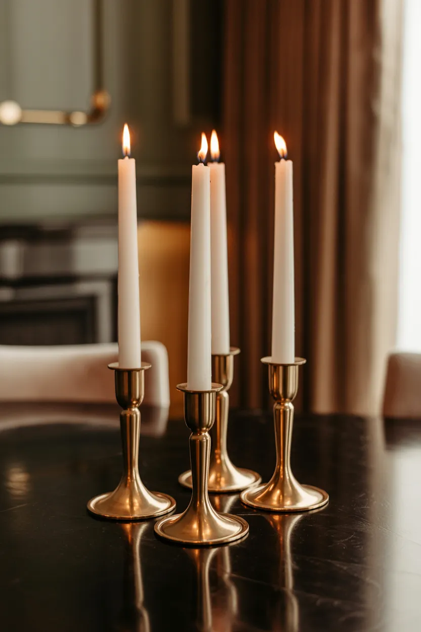 brass candle holders