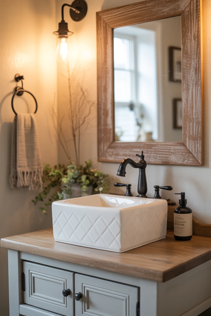 modern farmhouse vessel sink