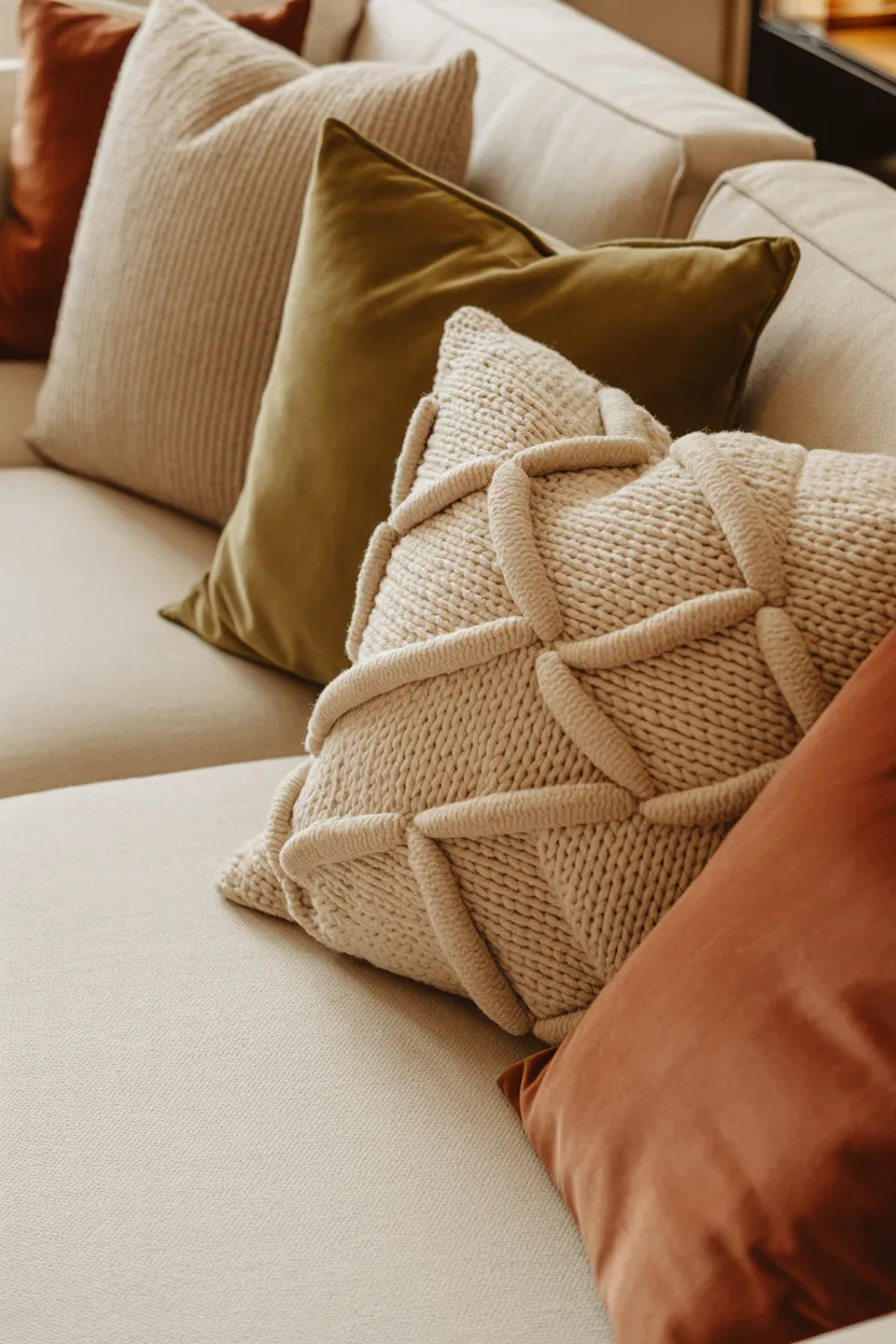 textured accent pillows