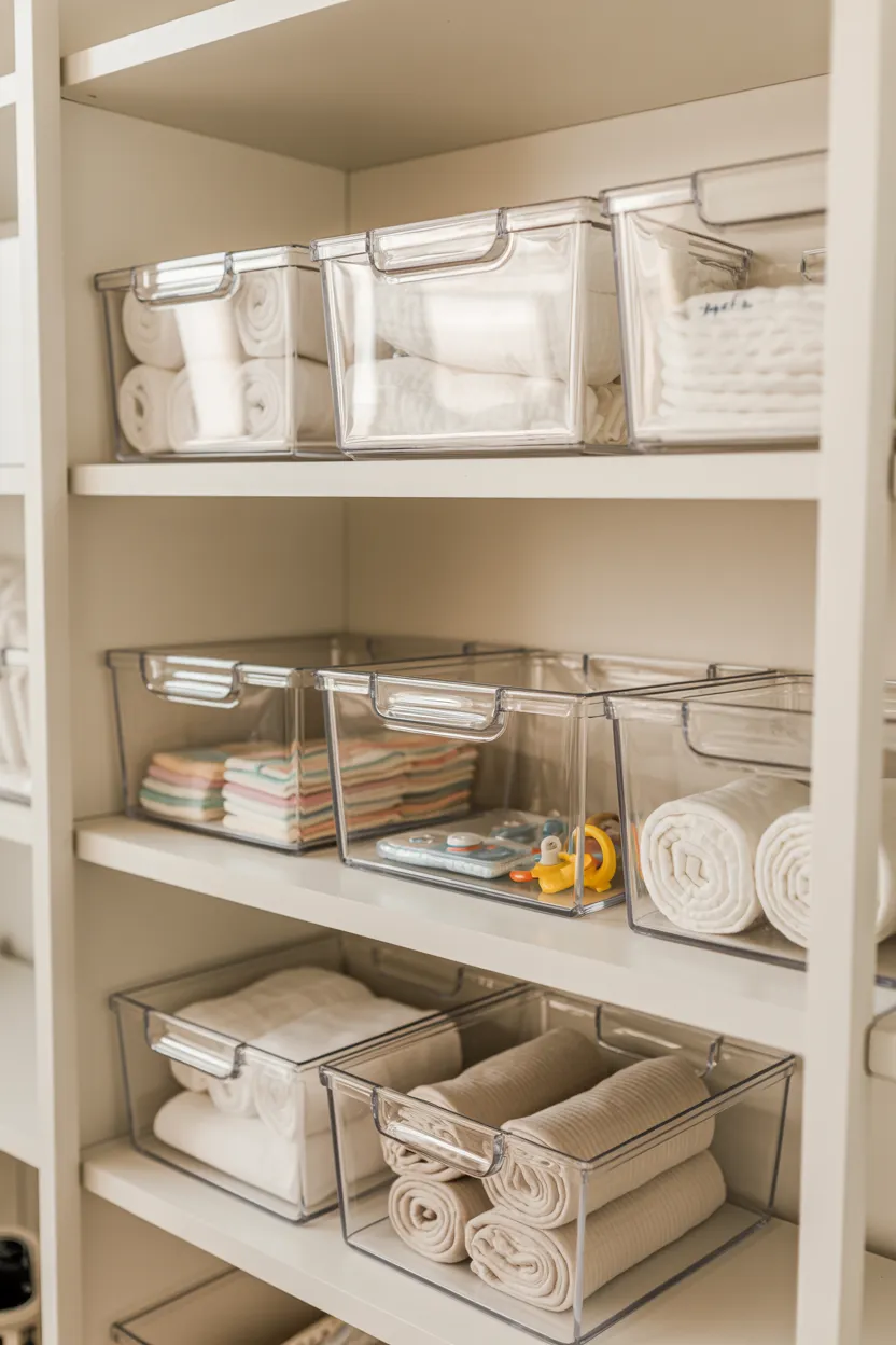 clear acrylic bins