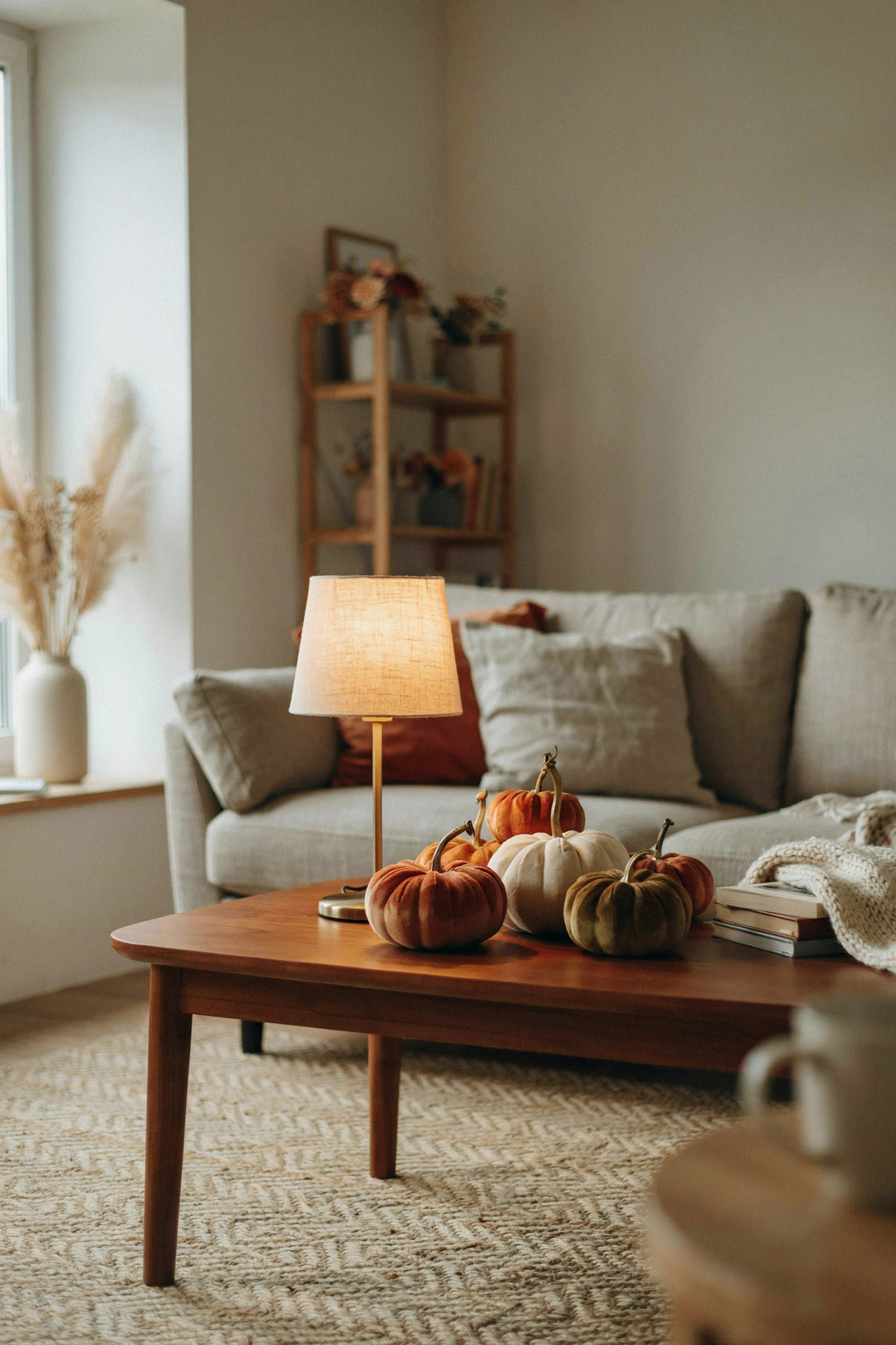velvet pumpkin display