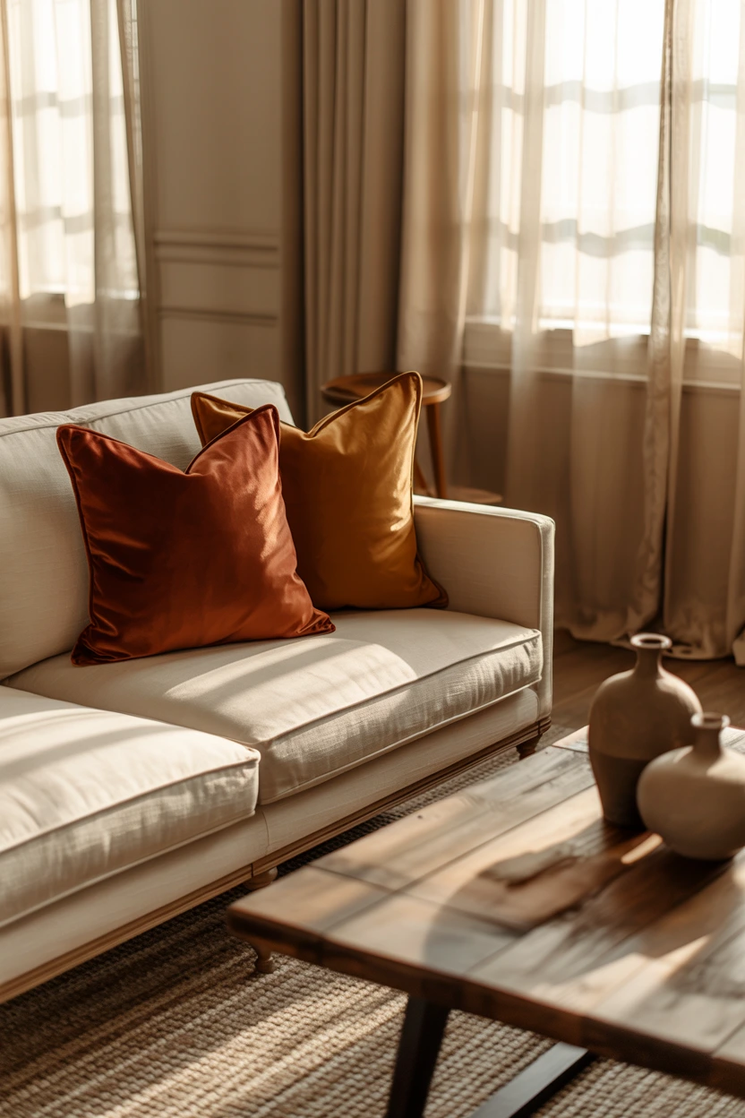warm velvet accent pillows
