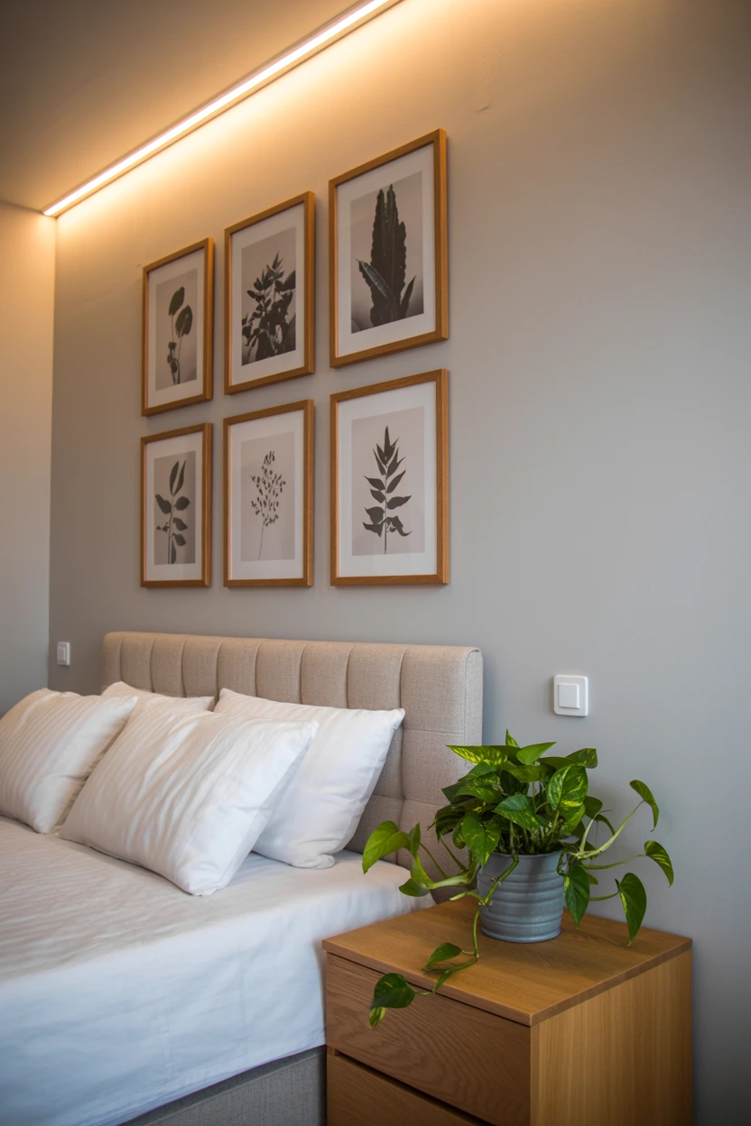 framed botanical print grid