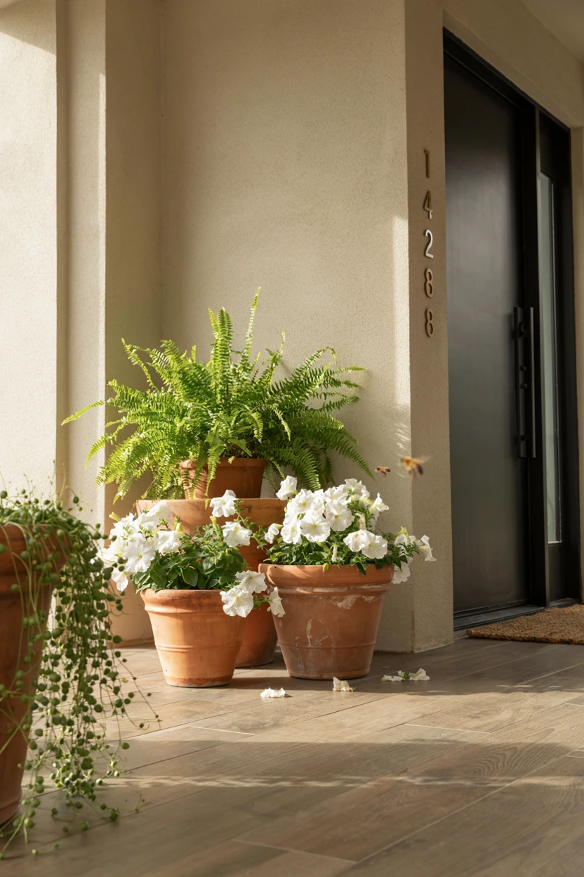 potted plant clusters