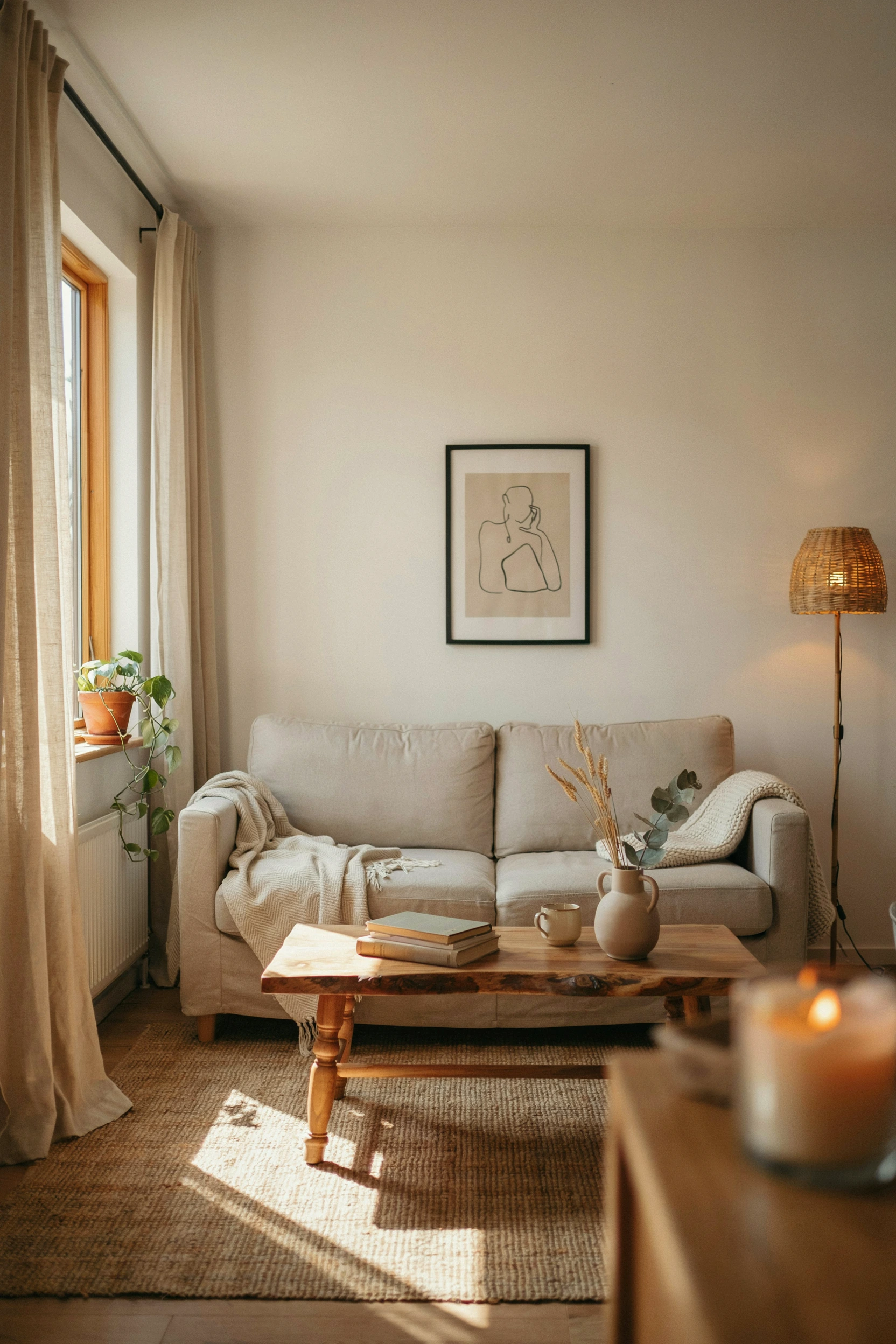 layered neutral throw blankets