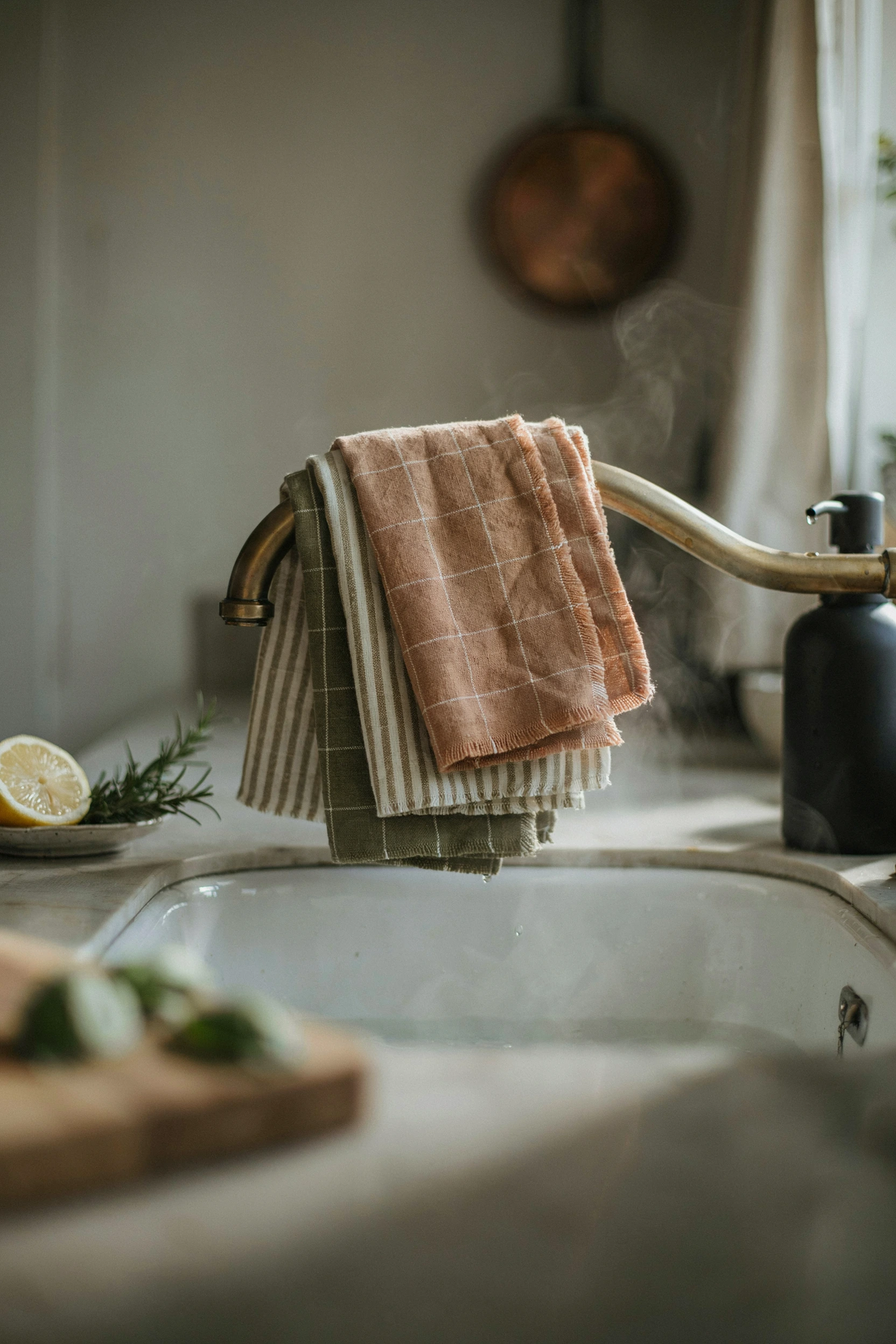 plaid kitchen towel sets