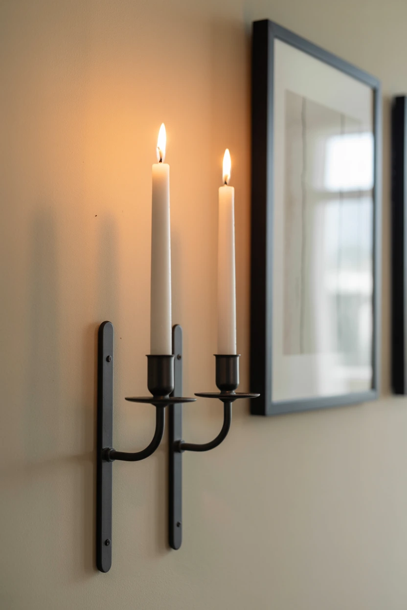 matte black candle sconces