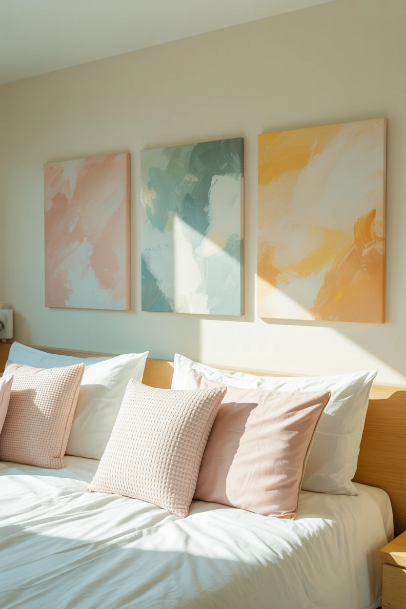 abstract pastel canvas group