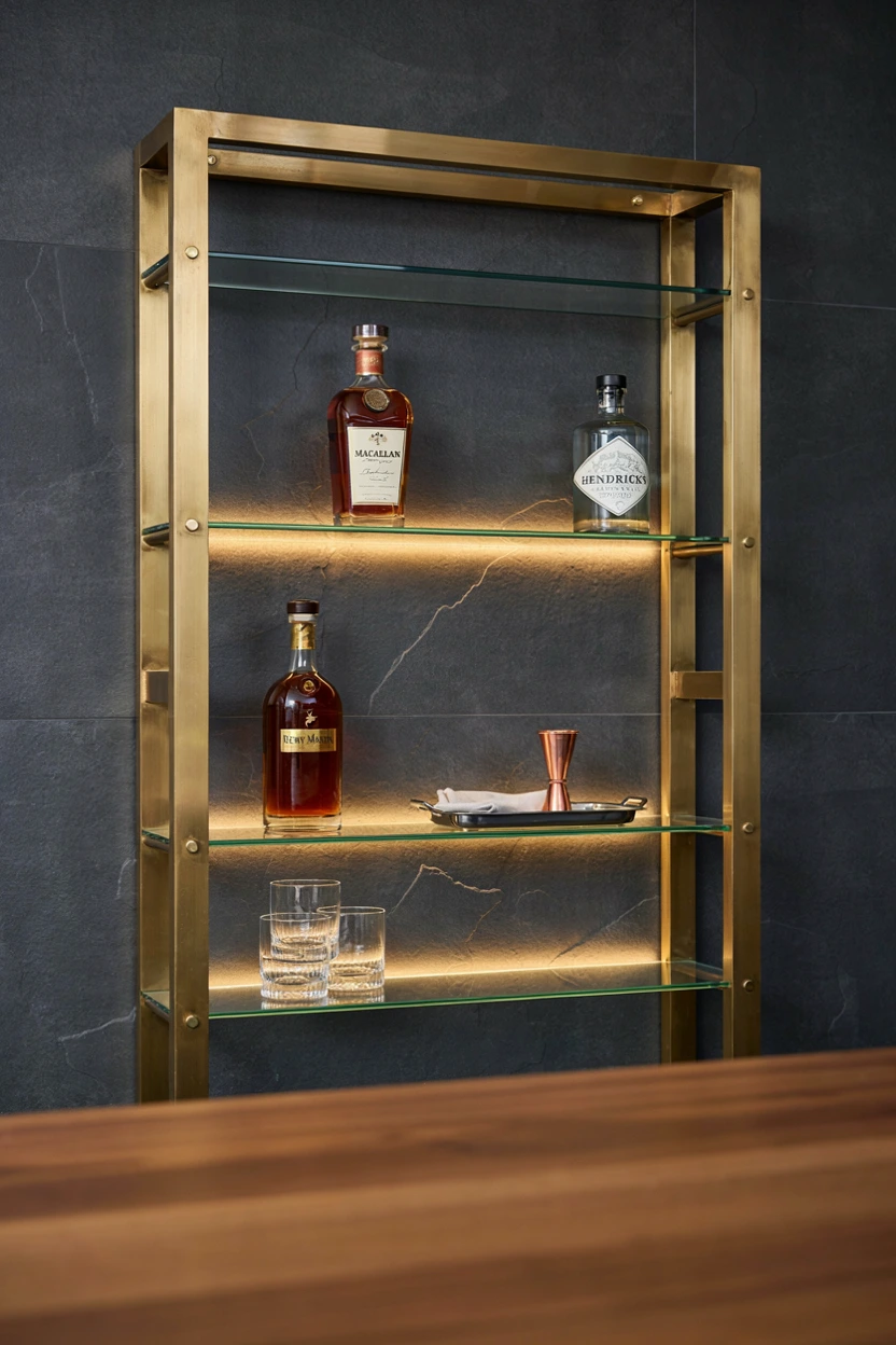 brass metal frame racks