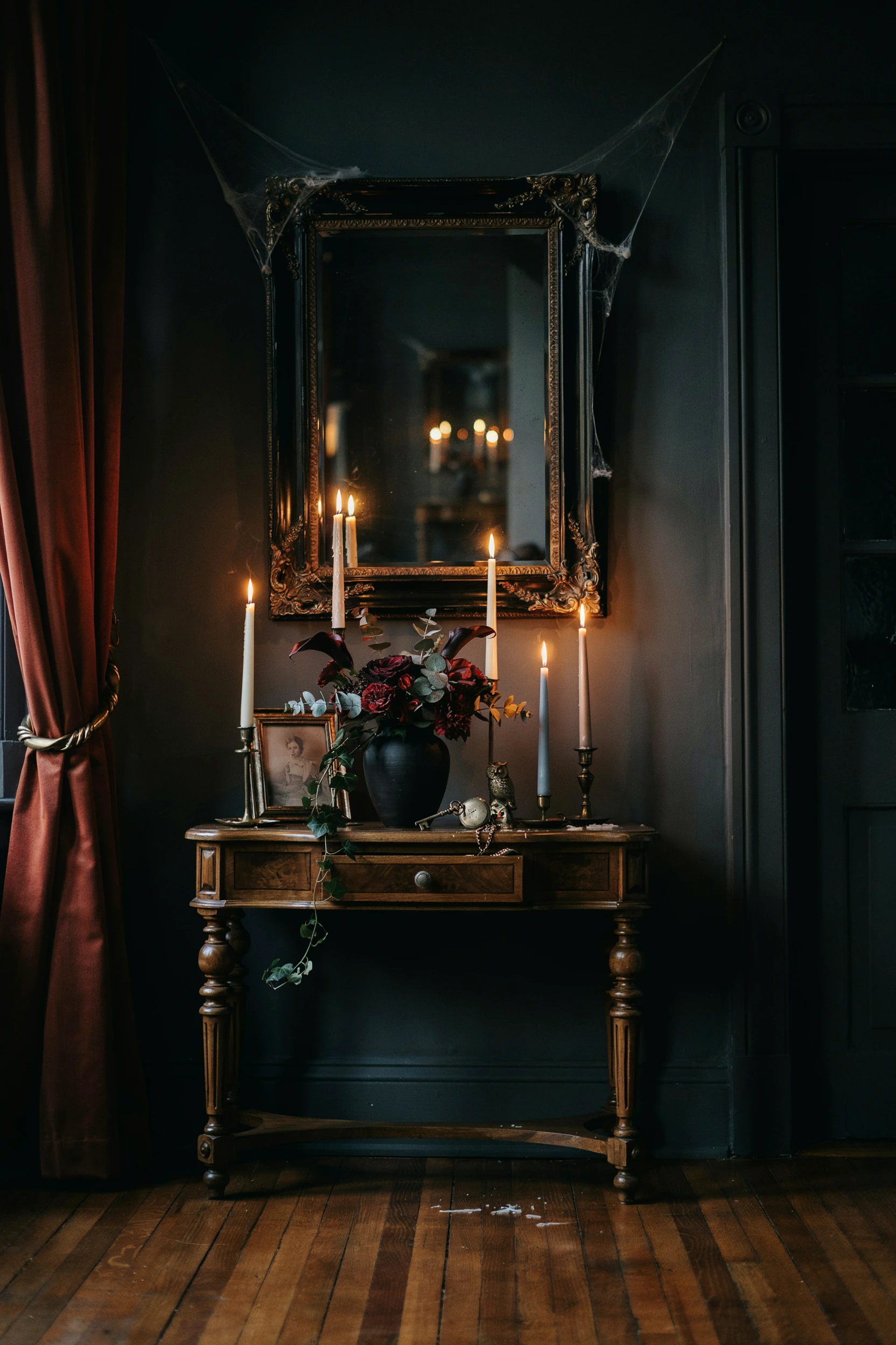 antique framed mirror accent