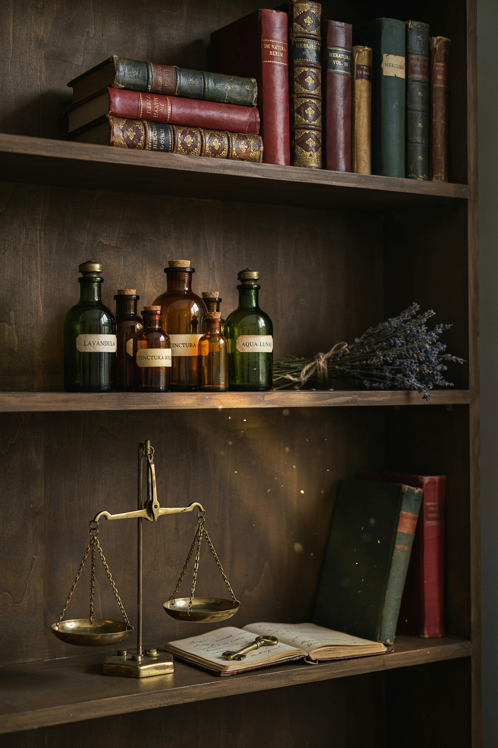 vintage apothecary jar display