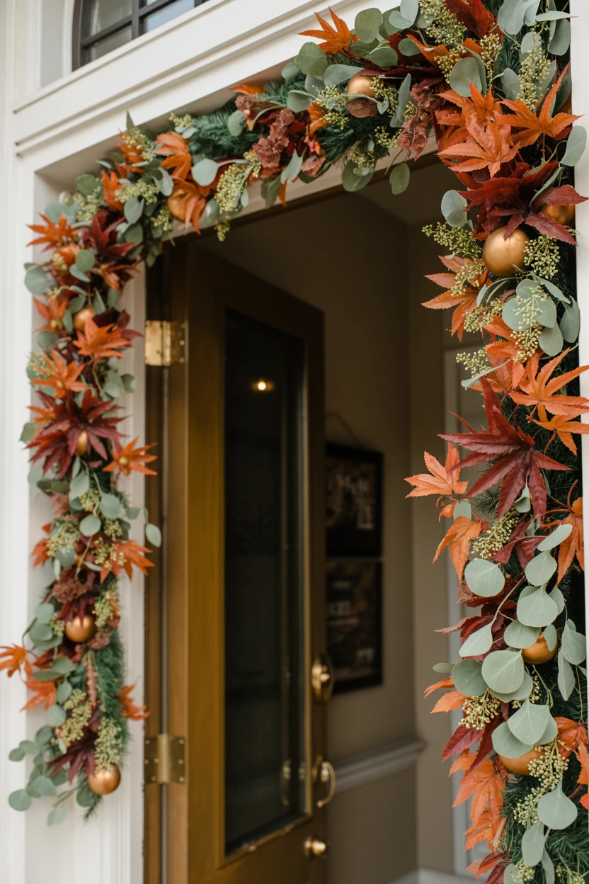 fall garlands framing