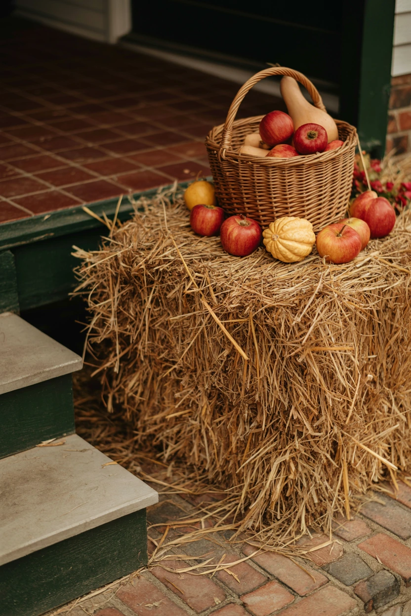 hay bale display