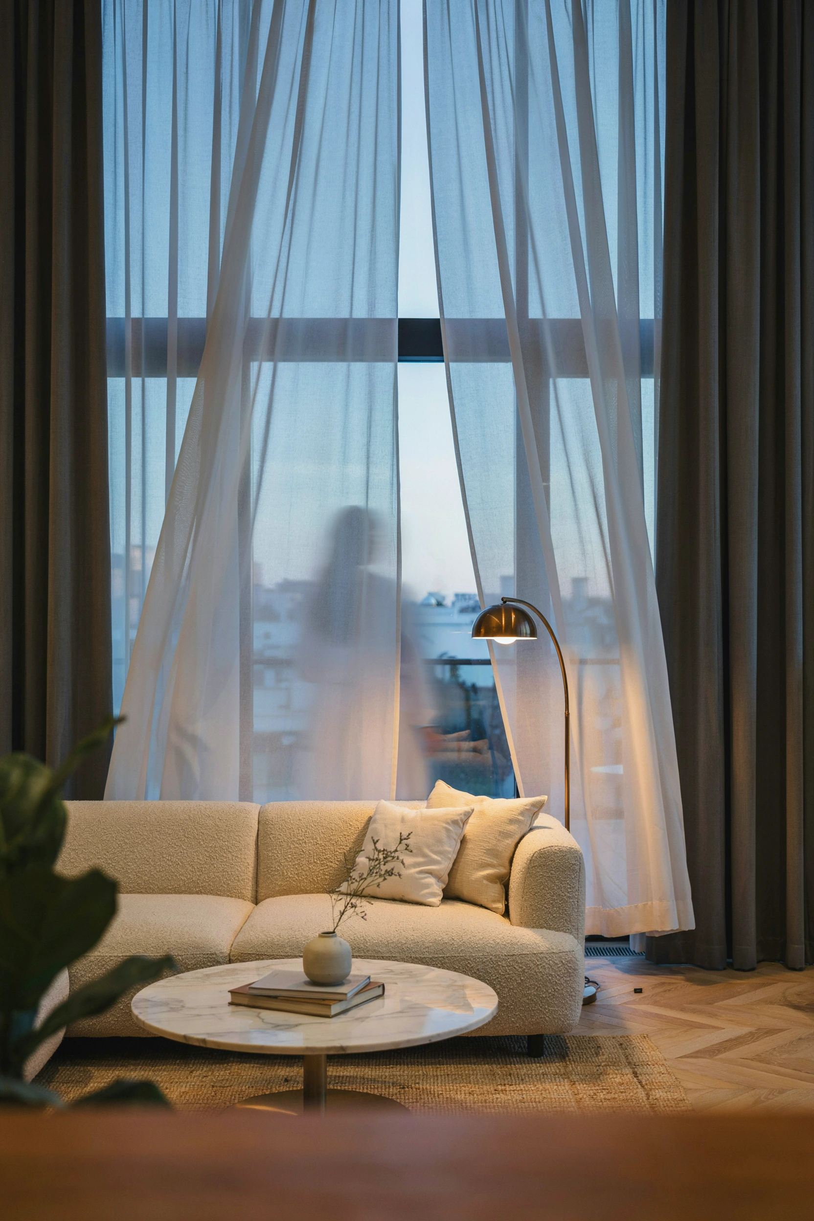 sheer ghostly window drapes
