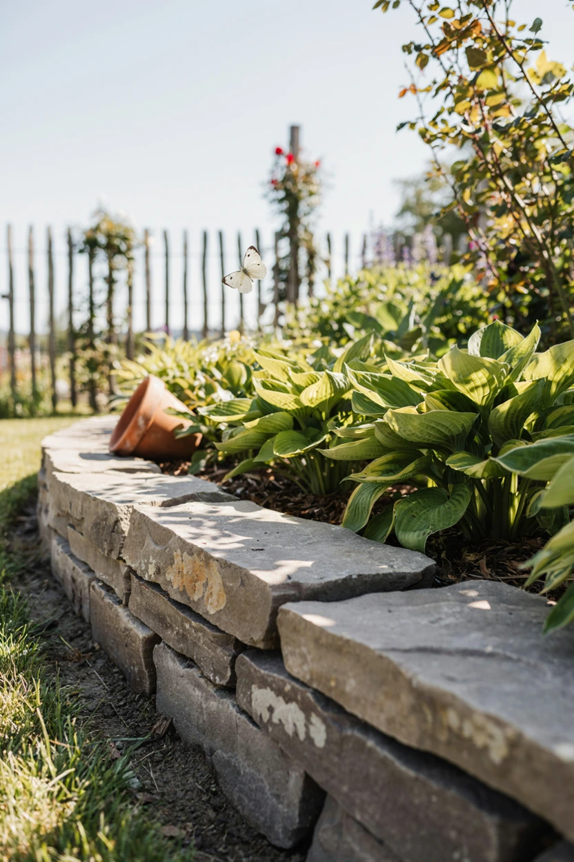 simple stone edging