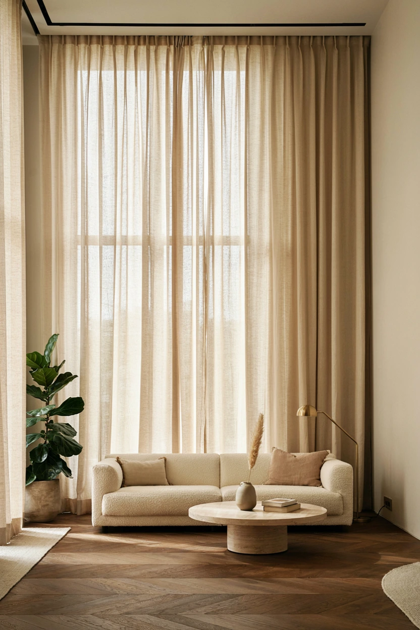 linen window drapes