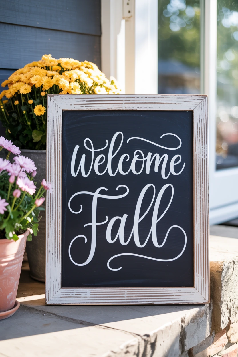 rustic chalkboard signage