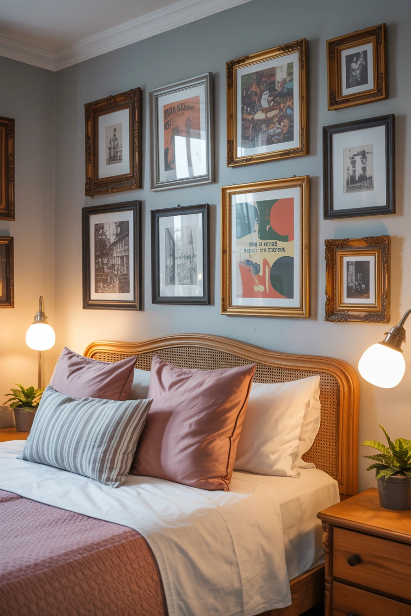 eclectic thrifted frame cluster