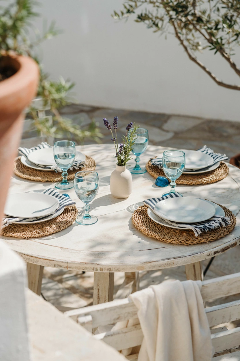 crisp nautical striped napkins