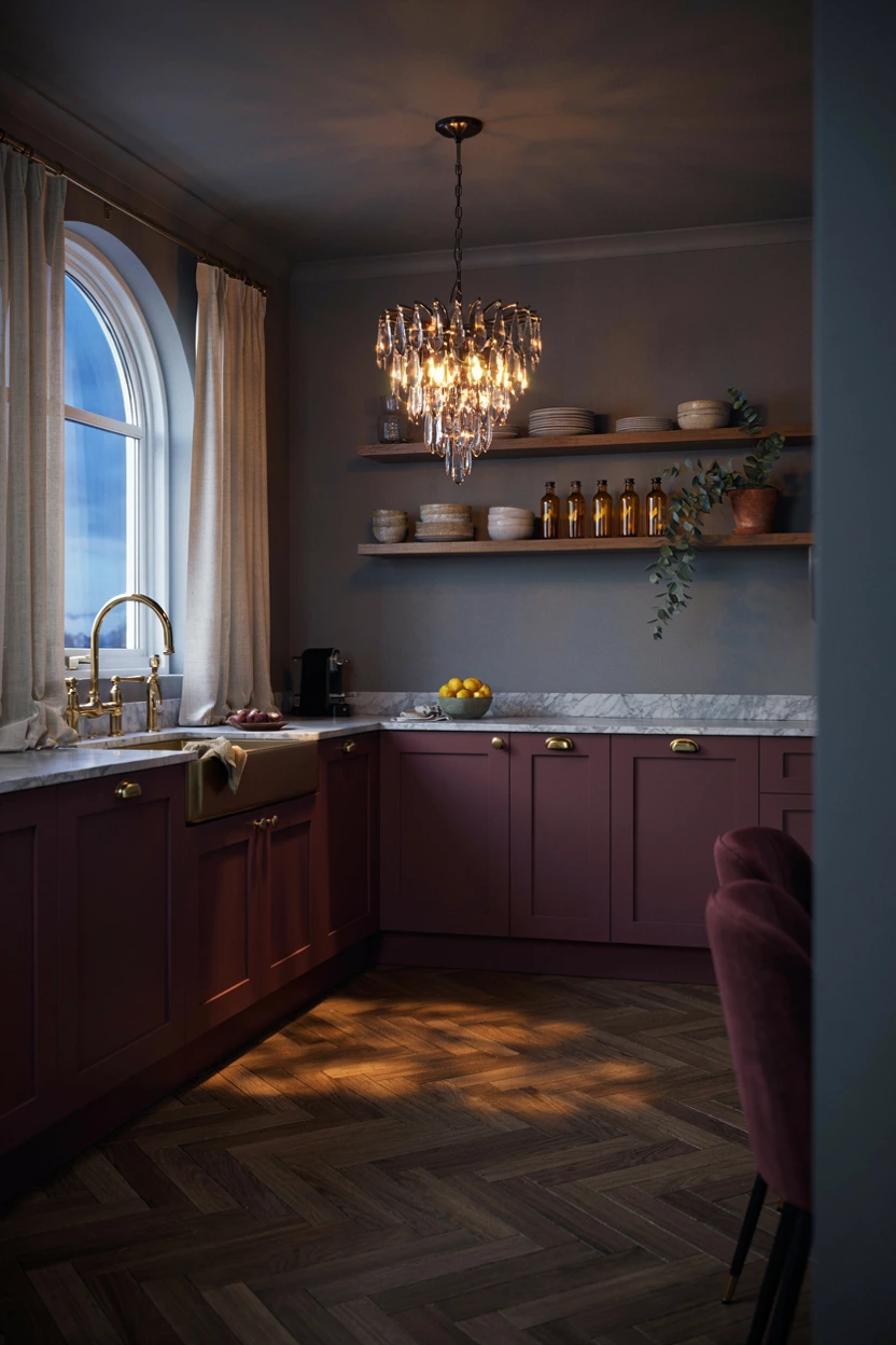 deep plum and gold