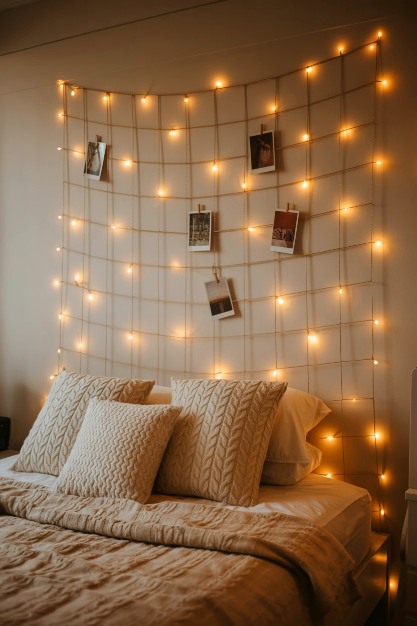 warm fairy light grid
