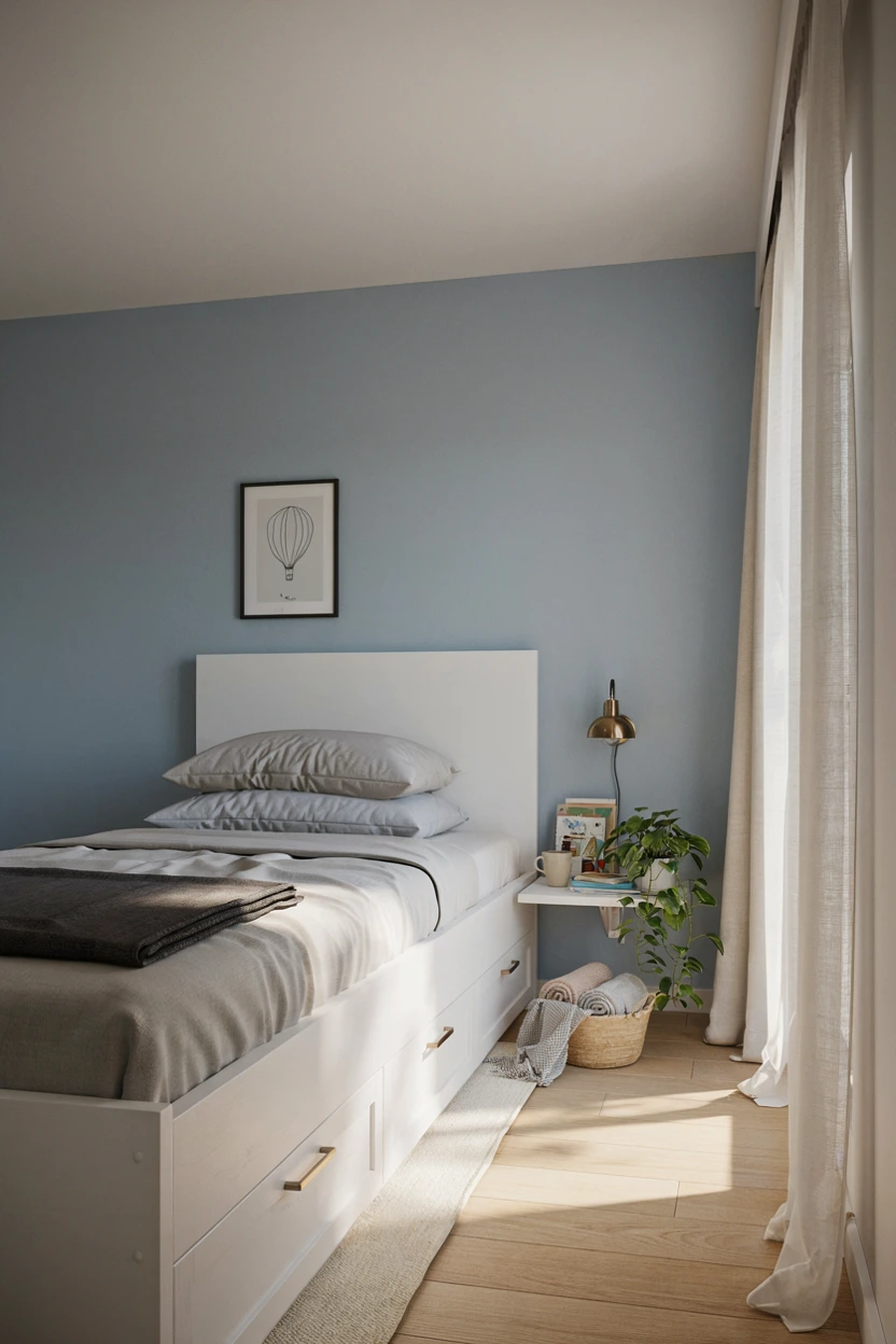 built in storage bed