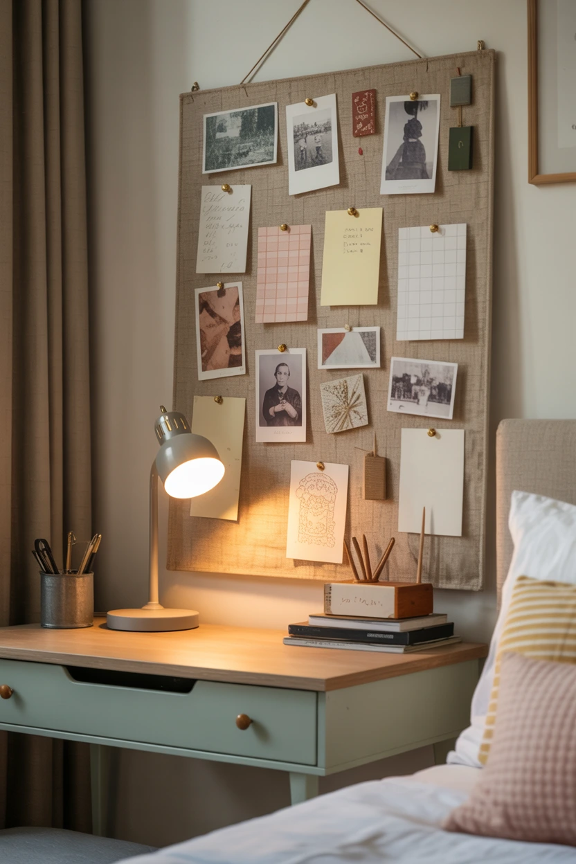 linen fabric board display
