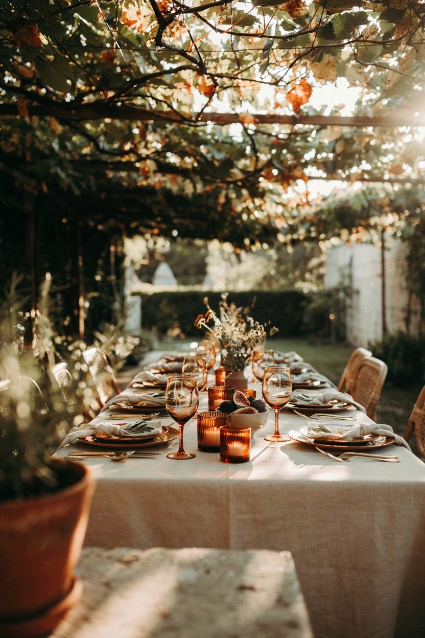 warm amber glass settings