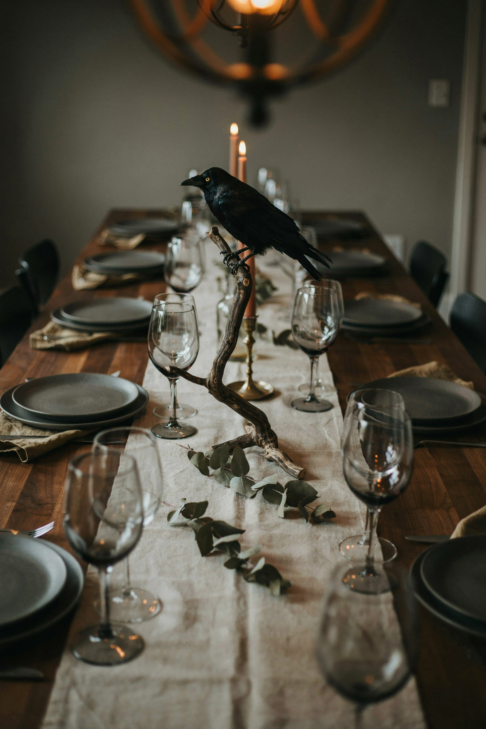 botanical dark branch centerpiece