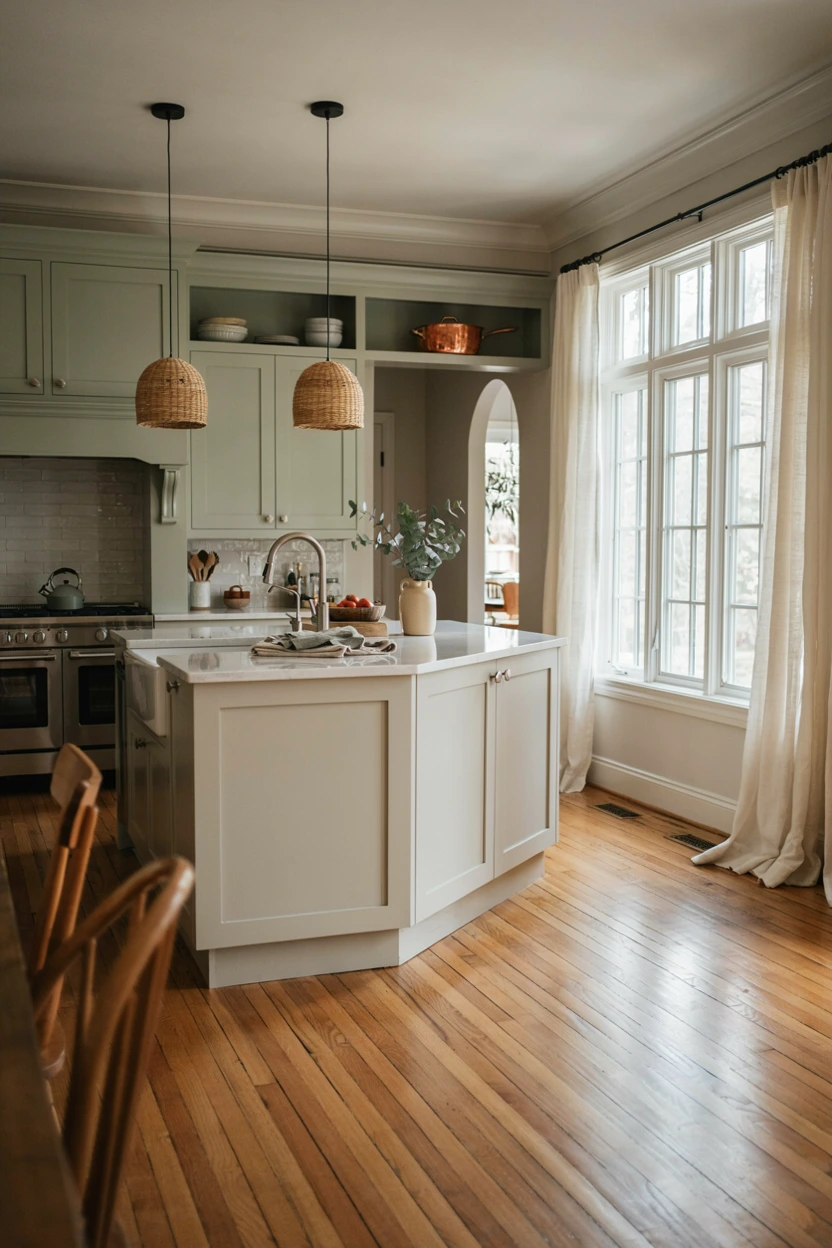 soft sage and cream
