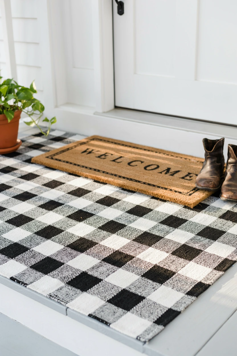 layered doormats