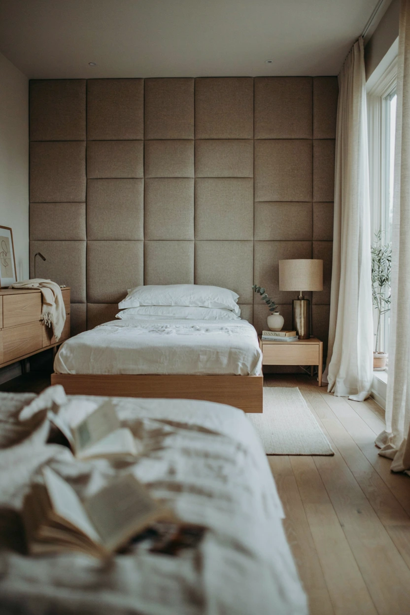 cushioned wall panel bed