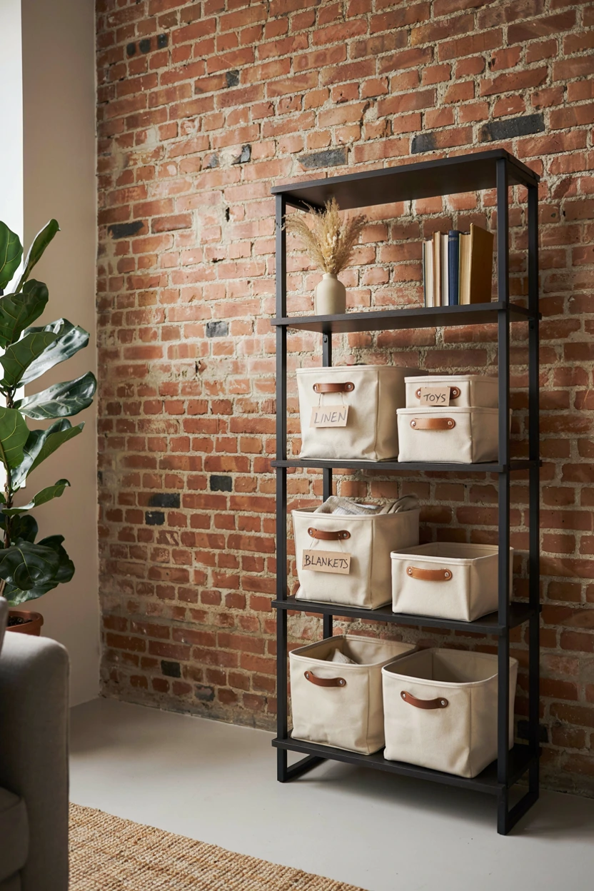 canvas storage bins