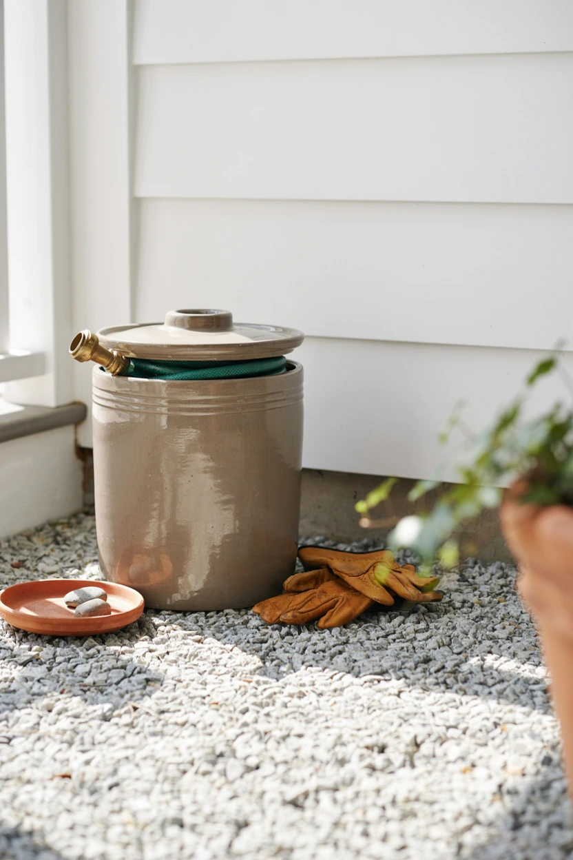 hose storage pot