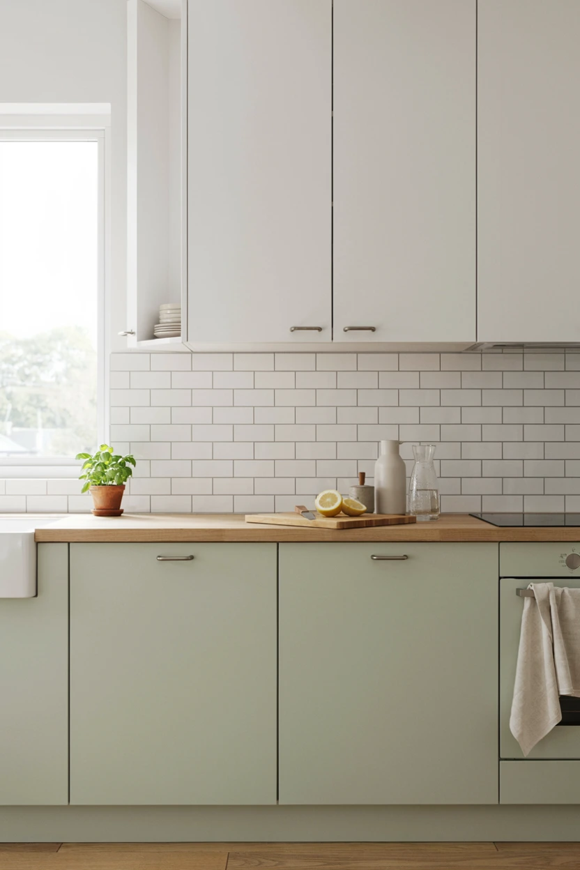 soft pear and white