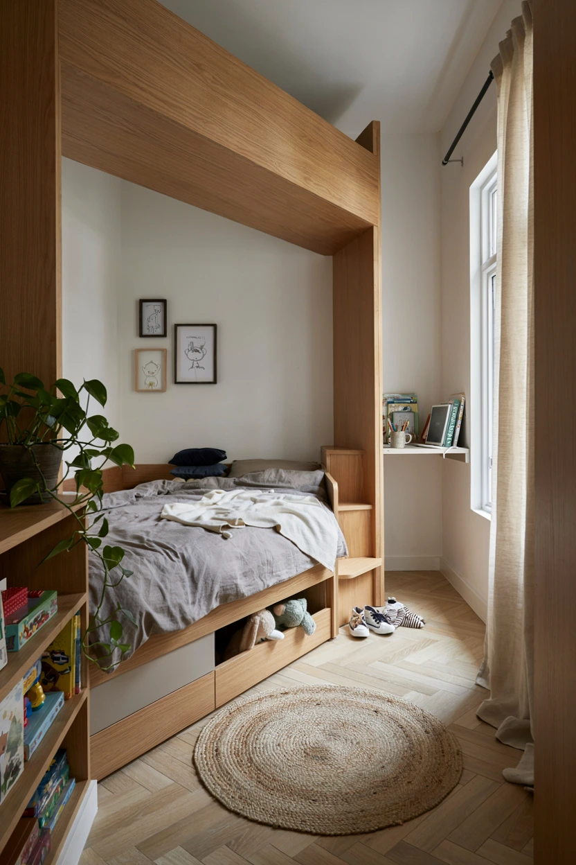 compact l shaped bunk